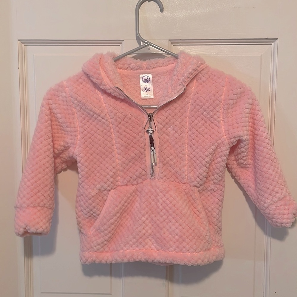 Te verde soft pink 1/4 zip jacket‎ size 3T